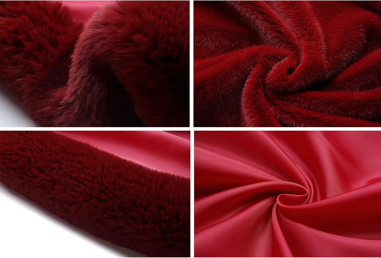 Caracilia Women Luxury Faux Fur Coat Jackets Wrap Cape Shawl for Wedding Party