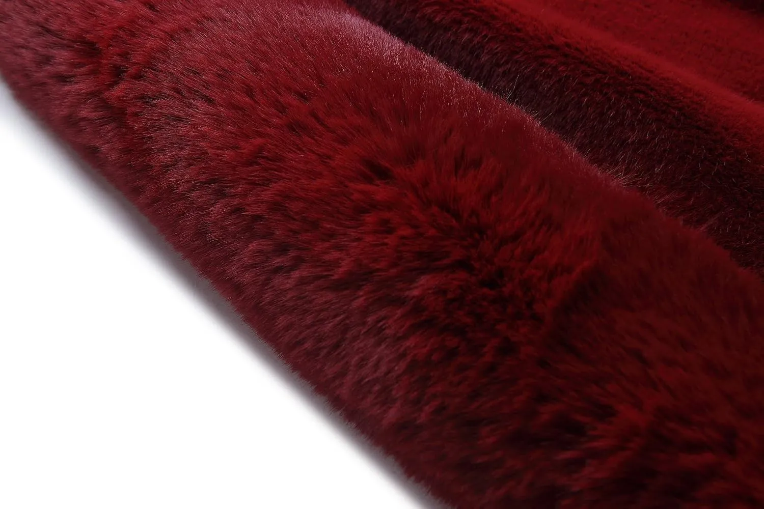 Caracilia Women Luxury Faux Fur Coat Jackets Wrap Cape Shawl for Wedding Party