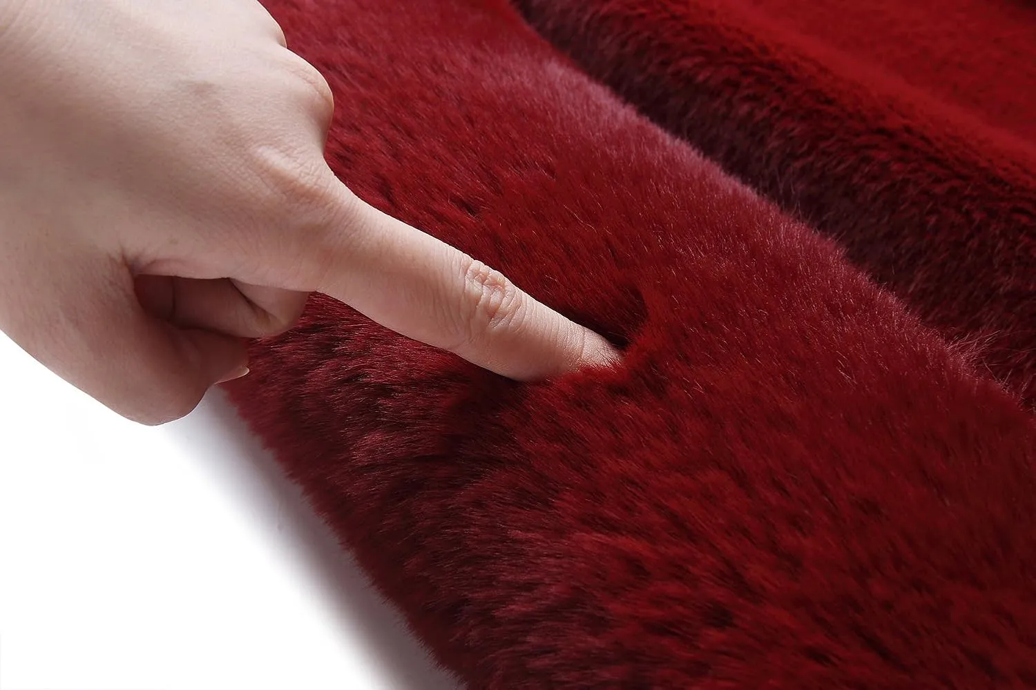 Caracilia Women Luxury Faux Fur Coat Jackets Wrap Cape Shawl for Wedding Party