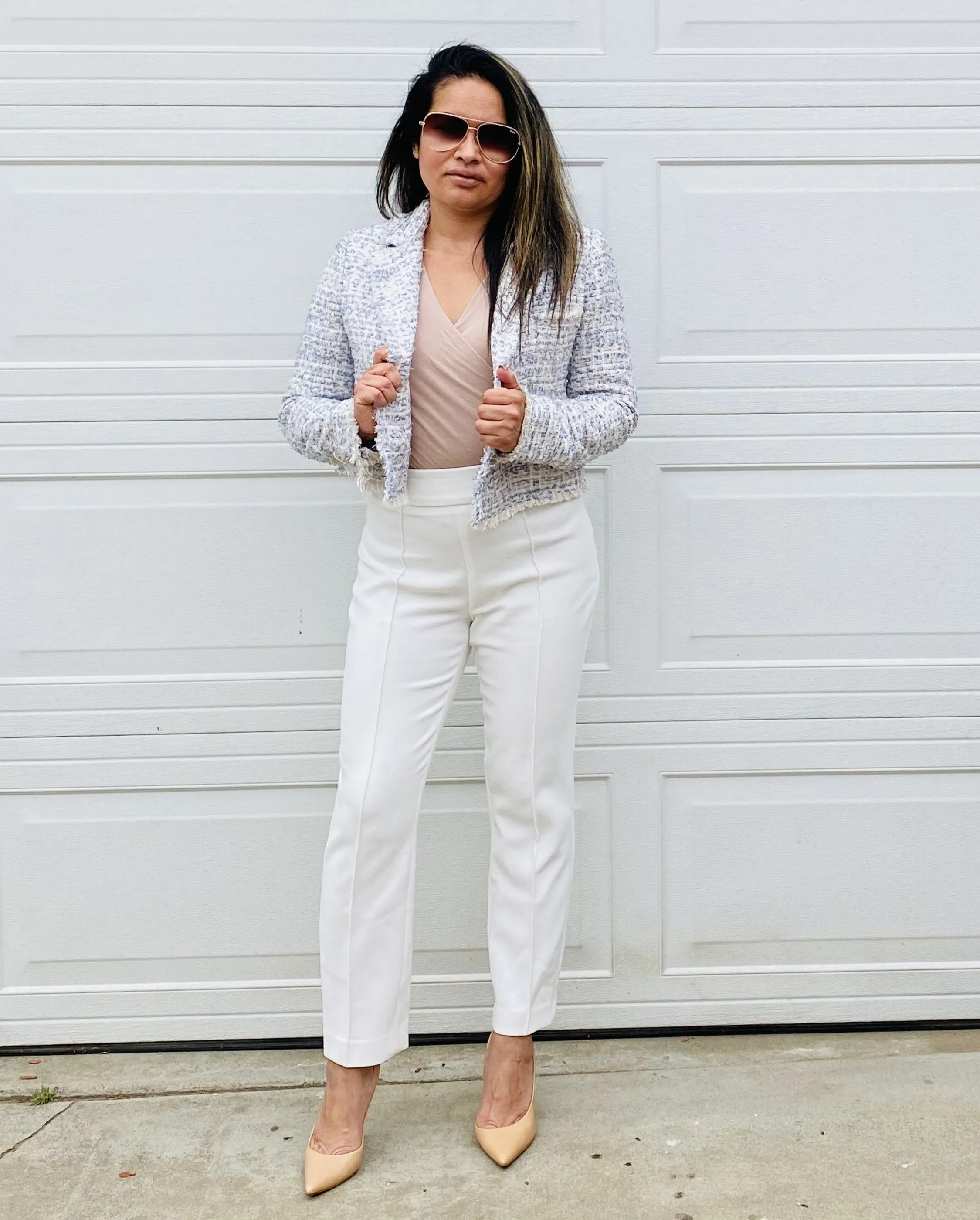 Cropped Tweed Blazer