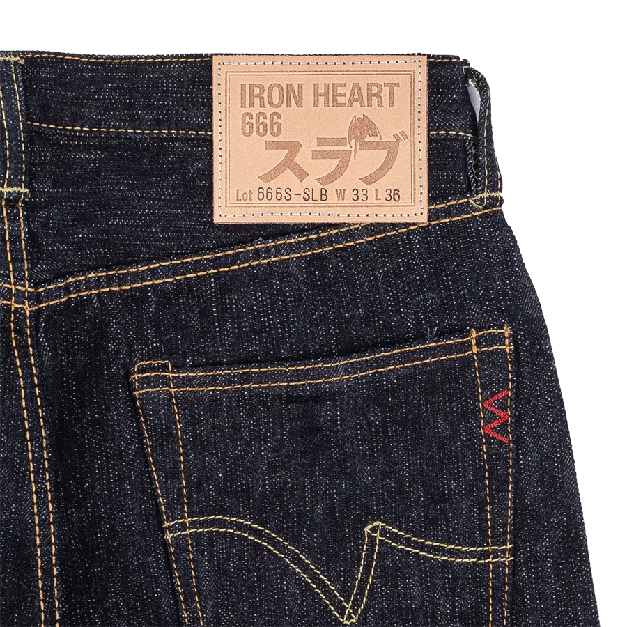 IH-666S-SLB - 16oz Slubby Selvedge Denim Slim Straight Cut Jeans - Indigo