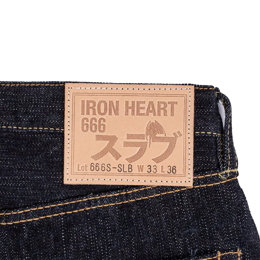 IH-666S-SLB - 16oz Slubby Selvedge Denim Slim Straight Cut Jeans - Indigo