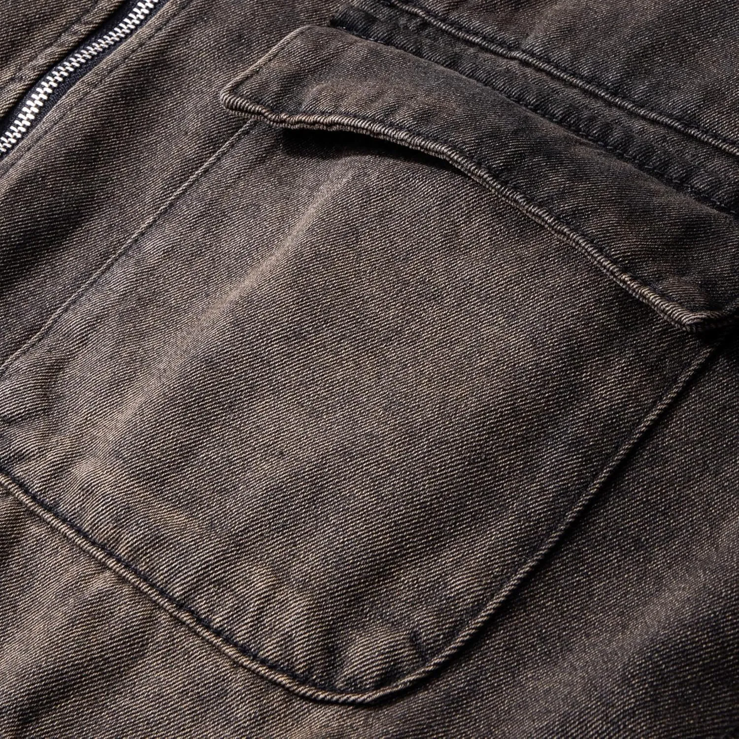 Men's Denim Jacket Retro Loose American Workwear Casual Coat for Men