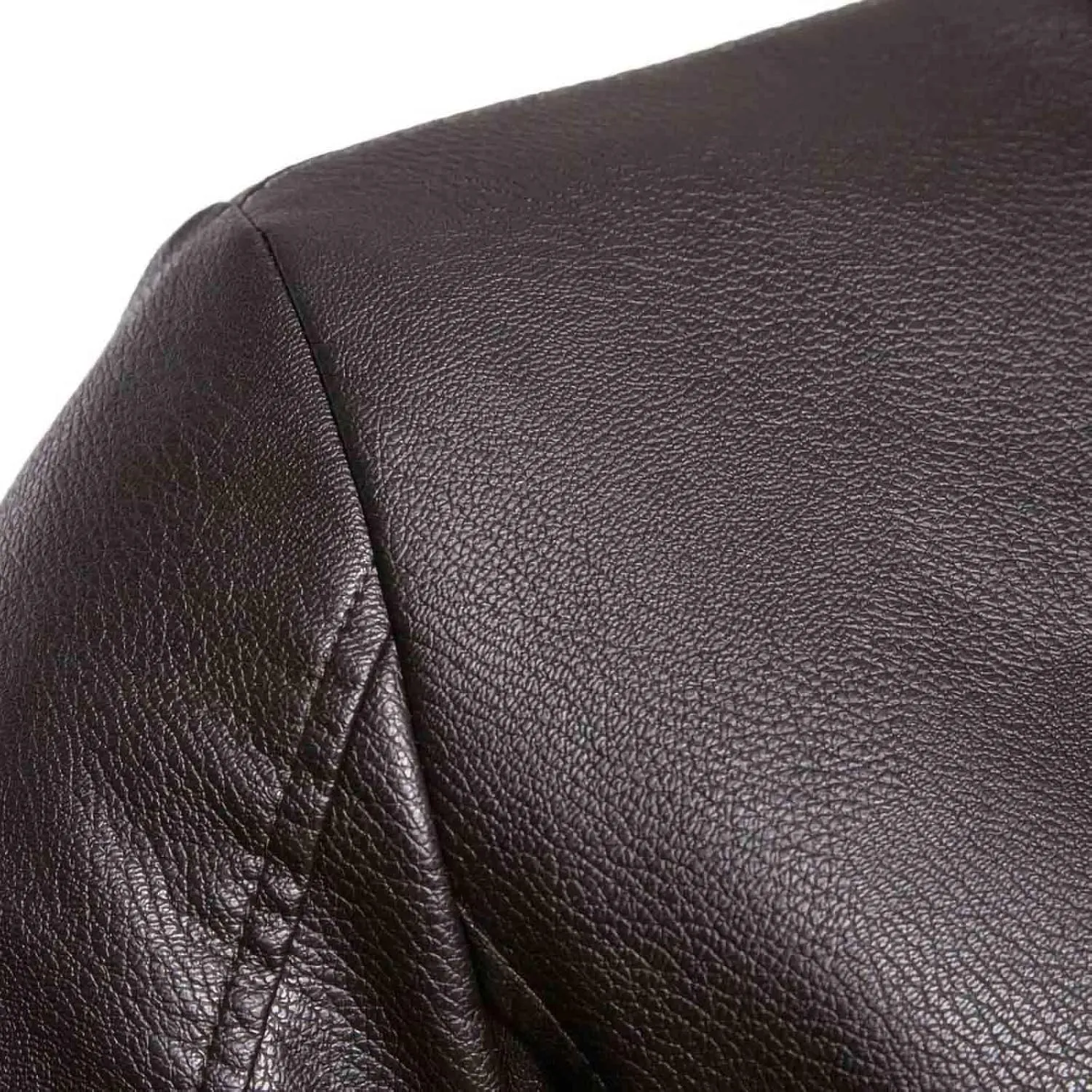 Mens Leather Jacket Fleece Lined Motorcycle Jacket Stand Collar Moto Jacket Vintage Faux Leather Jacket Warm Coats