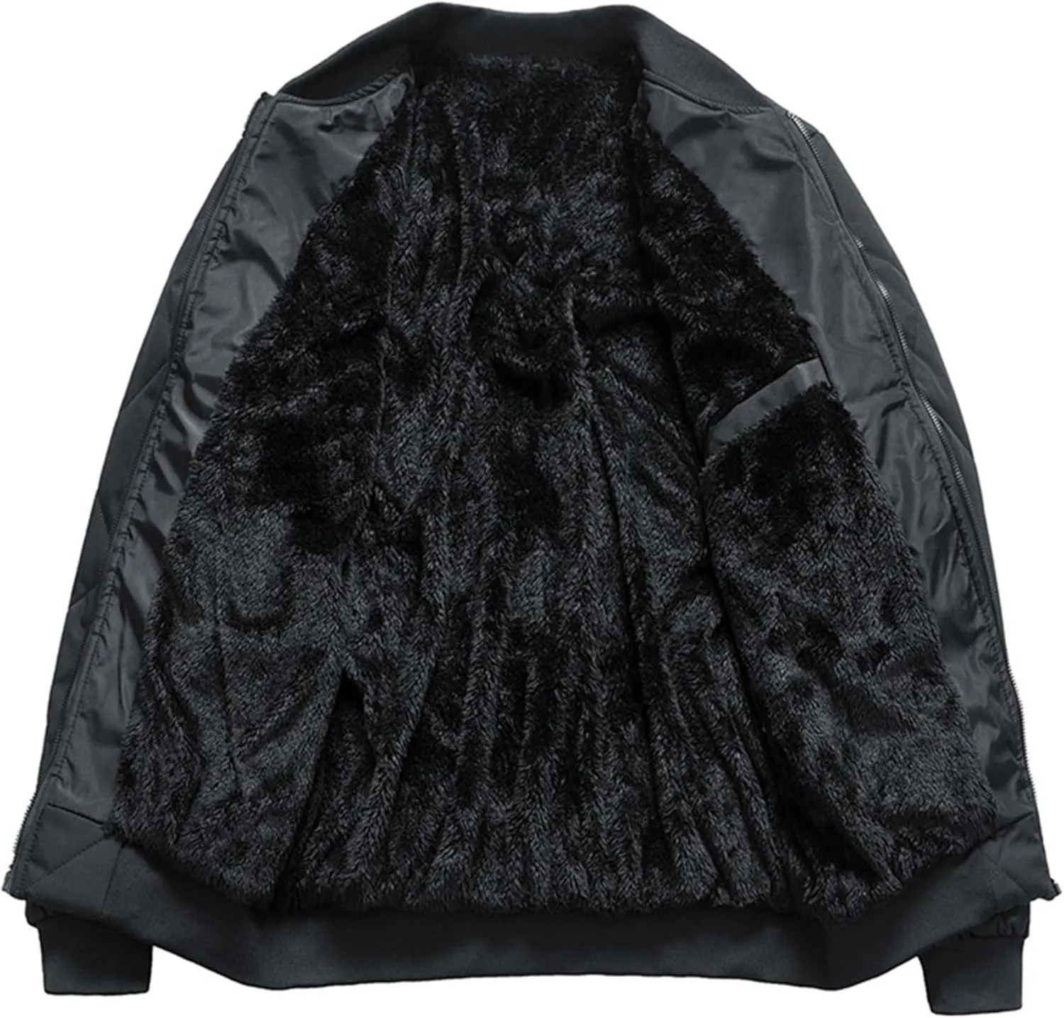 Mens Thicken Pilot Padded Coats Windproof Quilted Puffer Warm Jacket Zip Up Midweight Thick Bomber Coat