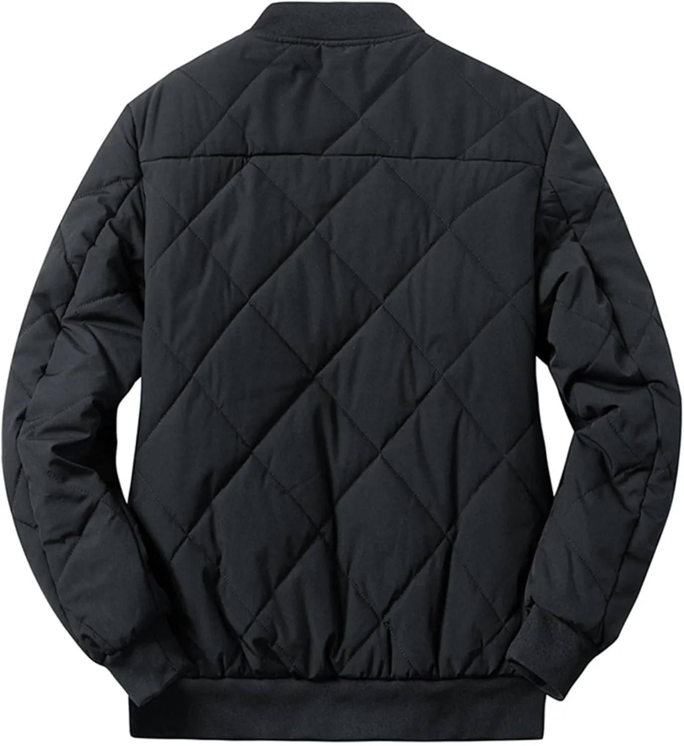 Mens Thicken Pilot Padded Coats Windproof Quilted Puffer Warm Jacket Zip Up Midweight Thick Bomber Coat