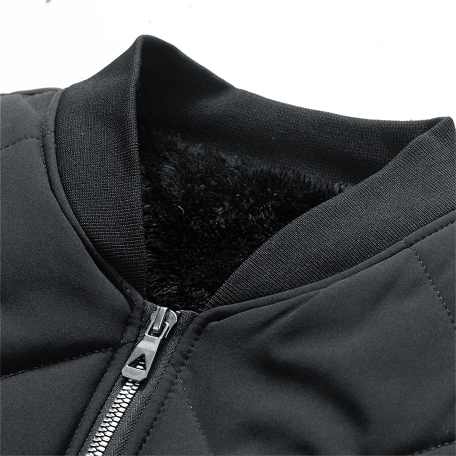Mens Thicken Pilot Padded Coats Windproof Quilted Puffer Warm Jacket Zip Up Midweight Thick Bomber Coat