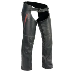 Milwaukee Leather MLM5535 Men's Vintage Grey Slate Leather Chaps with