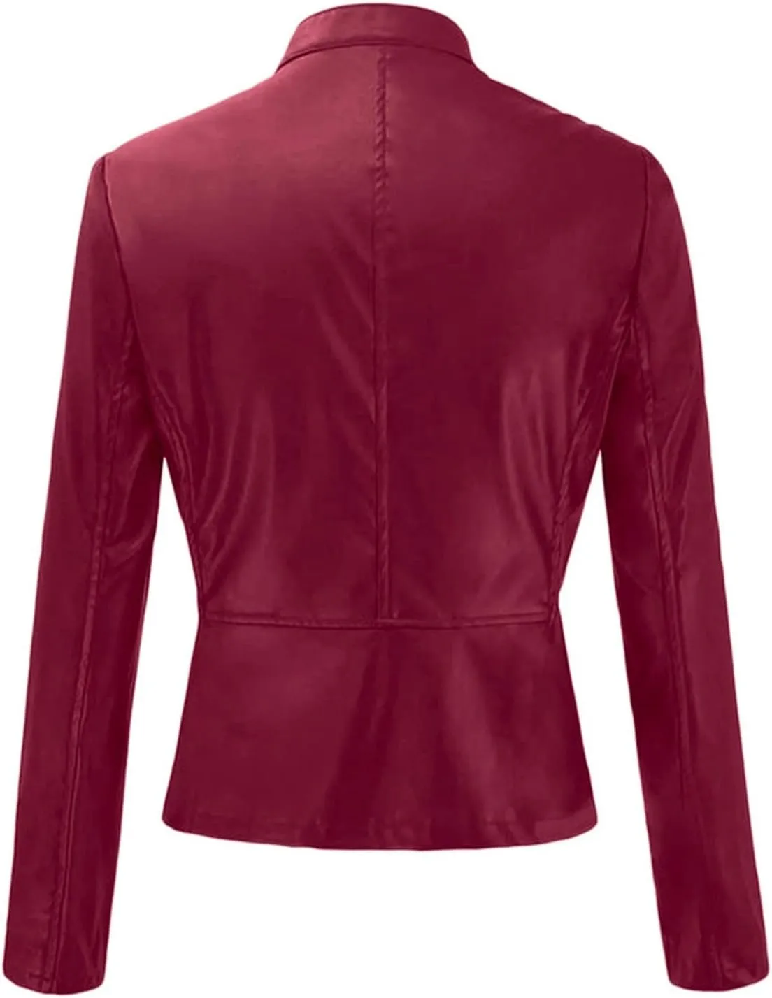 SERYU Leather Jacket for Women Zip Leather Motorcycle Jacket Plus Size Faux Leather Tops Lightweight Short Coat