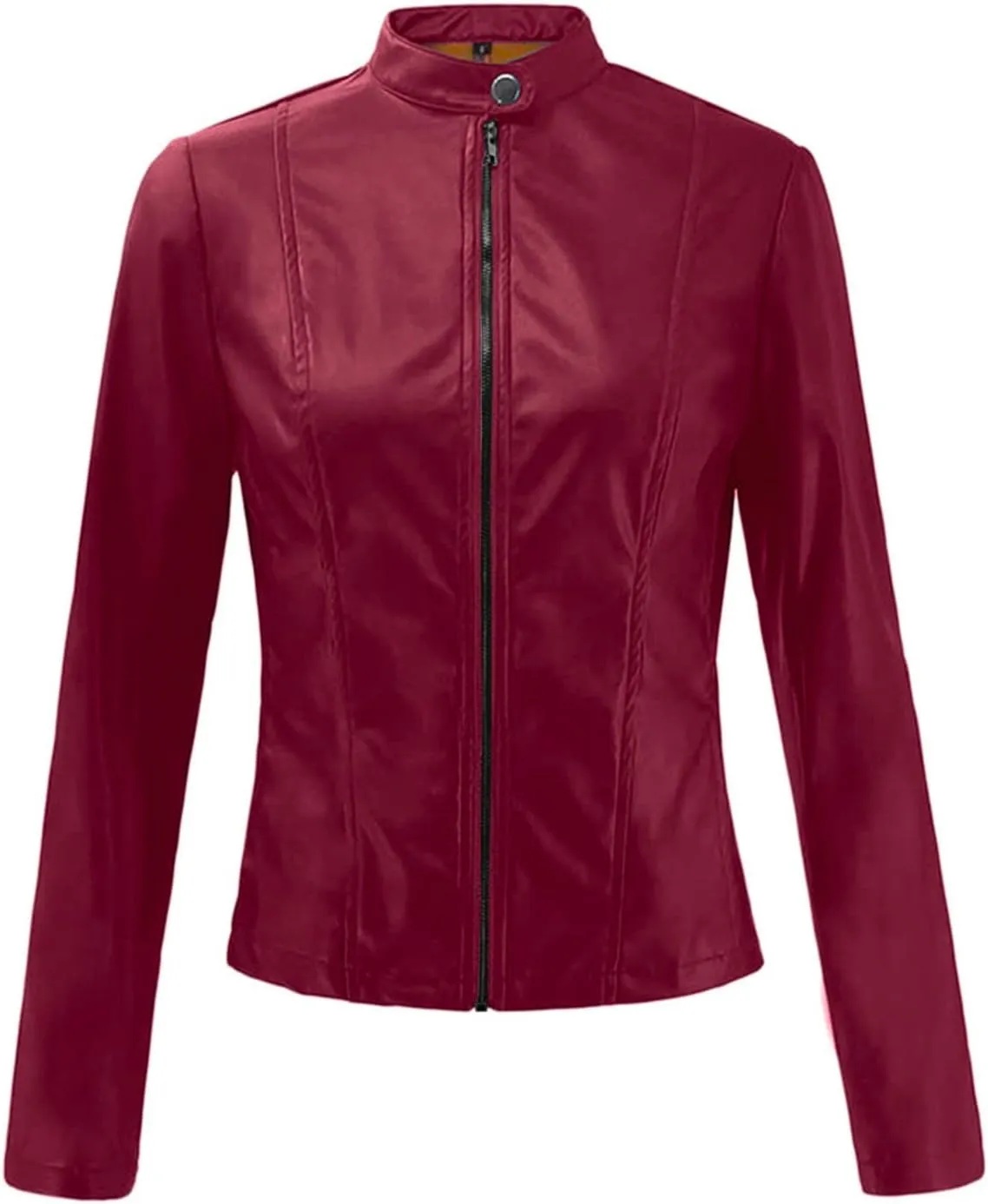 SERYU Leather Jacket for Women Zip Leather Motorcycle Jacket Plus Size Faux Leather Tops Lightweight Short Coat