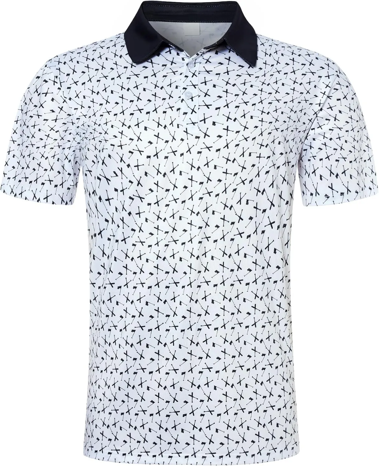 uideazone Golf Shirts for Men Dry Fit Polo Shirt Short Sleeve Moisture Wicking Golf Polos Performance Golf Tennis Shirt