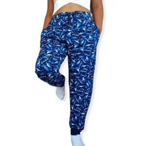 Women Pajama Pants - Blue Sharks